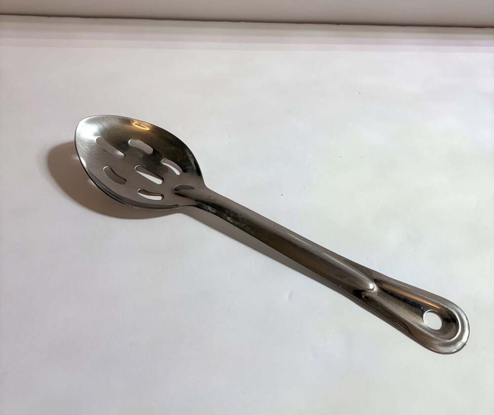Vintage Stainless Steel Slotted Serving Spoon Made in India